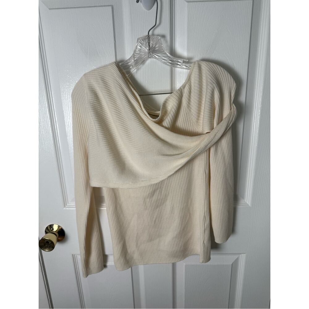 Reformation Lilou Regenerative Merino Sweater in Gossamer XL - Picture 2 of 8
